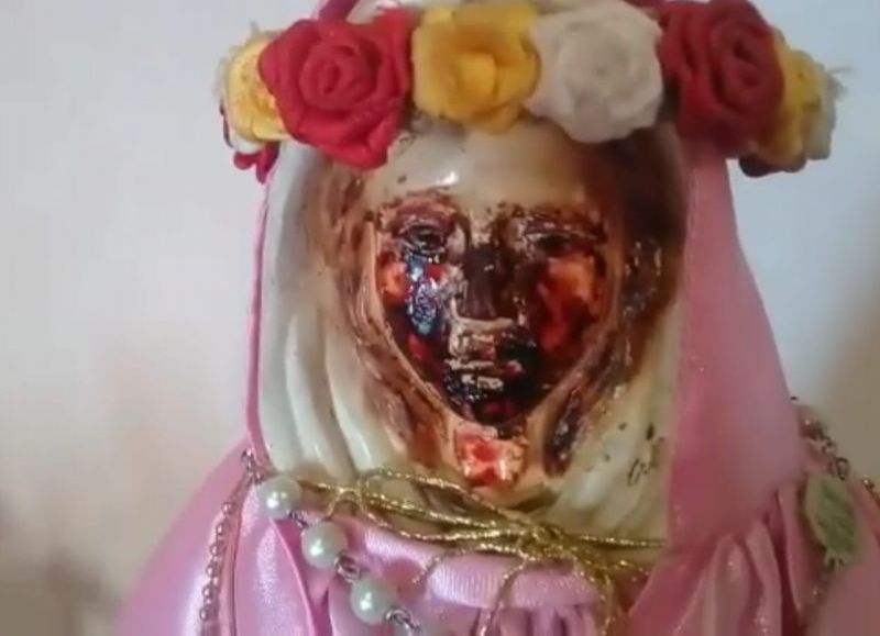 Coronavirus: una virgen lloró sangre en Metán