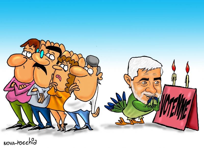 El pueblo enojado, y el "Loro" implorando