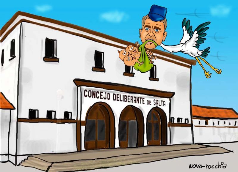 Posadas no está, pero acomoda a sus hijos en el Concejo