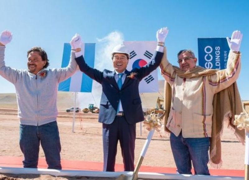 VIDEO | Sáenz y autoridades de Posco pusieron en marcha la obra de la primera planta comercial de hidróxido de litio