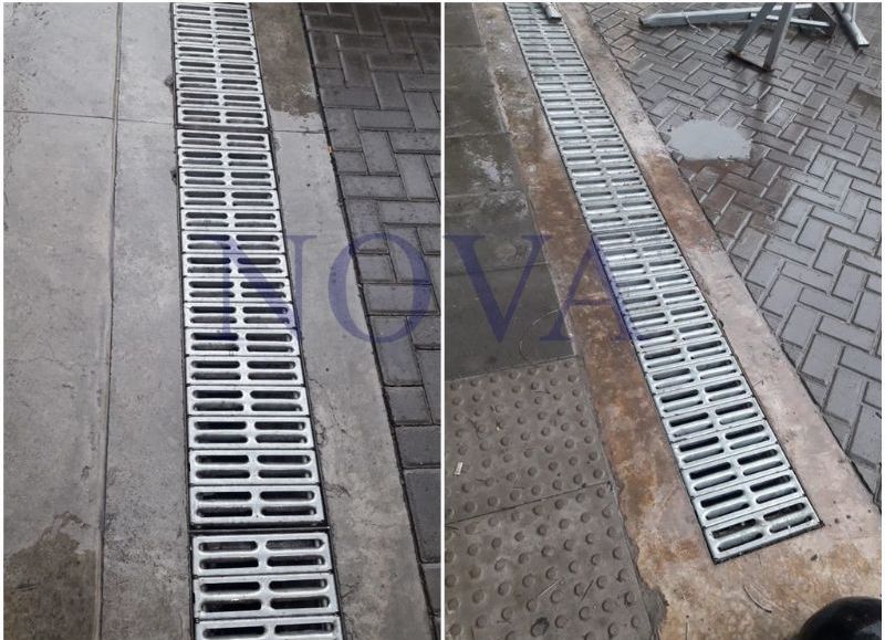 Critican las obras de Sáenz: dos personas se cayeron al pisar unos desagües de agua